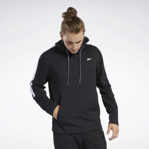 Bluza Z Kapturem Męskie Reebok Workout Ready Czarne PL 78RDWVN